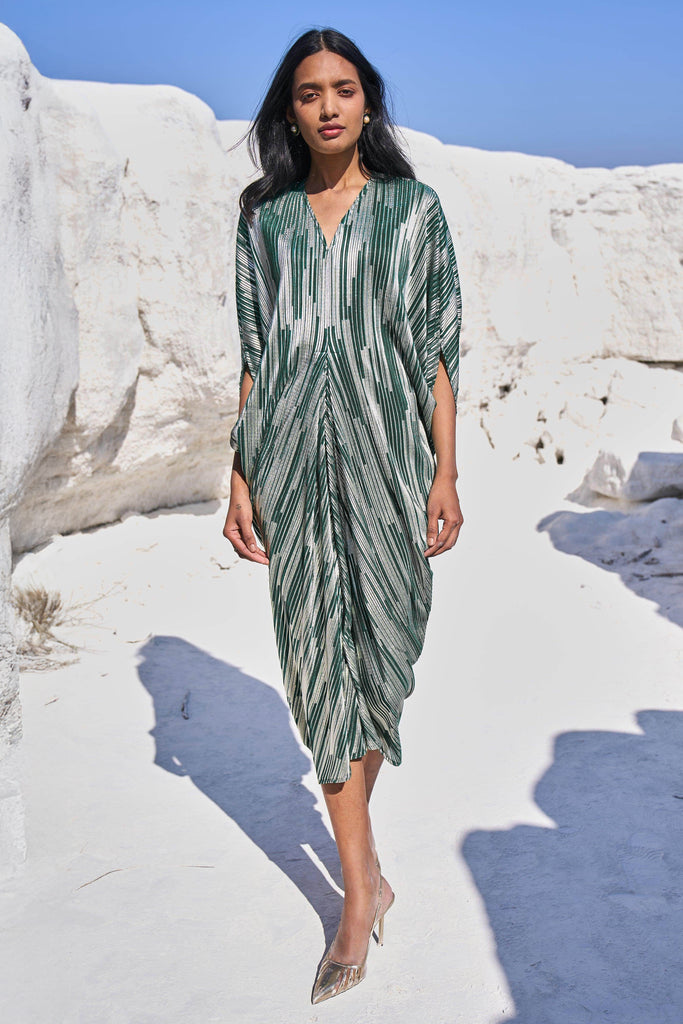 FOIL COWL KAFTAN dash and dot