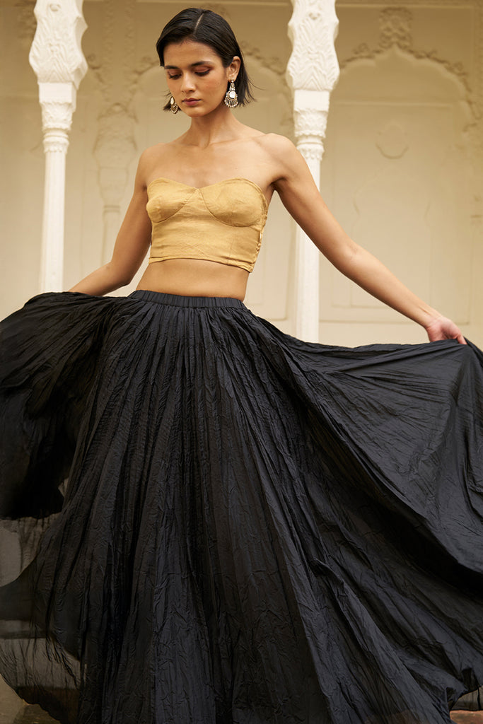 TISSUE BRALETTE AND CRUSHED SKIRT dash and dot