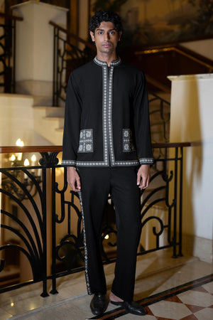 MIRRORWORK EMBROIDERED SHACKET