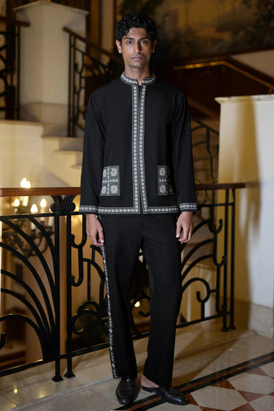 MIRRORWORK EMBROIDERED SHACKET