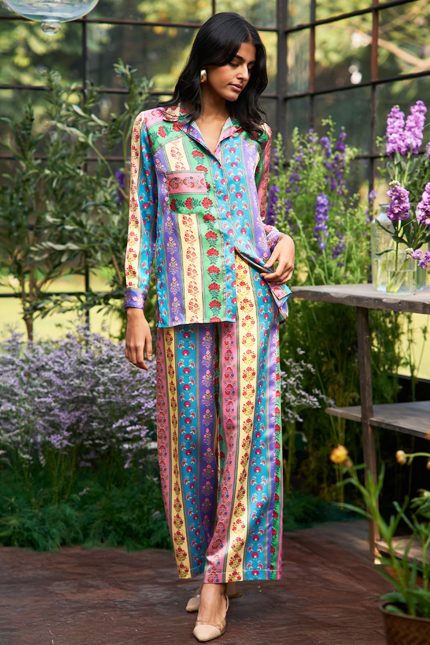 MULTI MOTIF STRIPE PANT