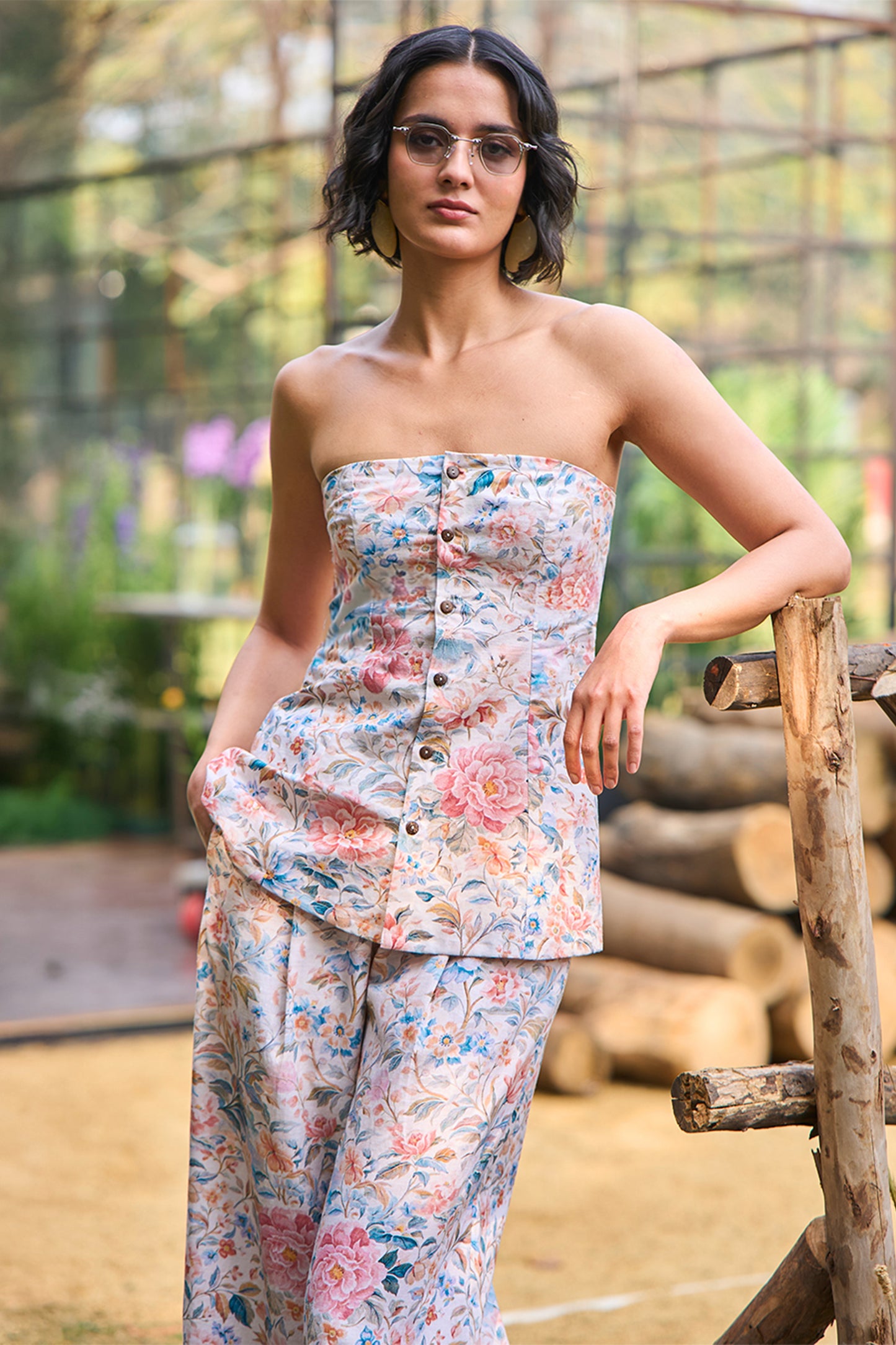 OFF-SHOULDER FLORAL PRINT TOP