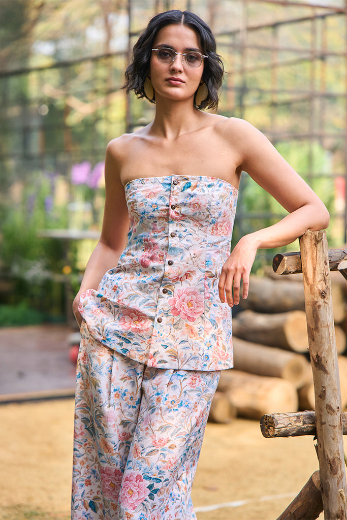 OFF-SHOULDER FLORAL PRINT TOP dash and dot