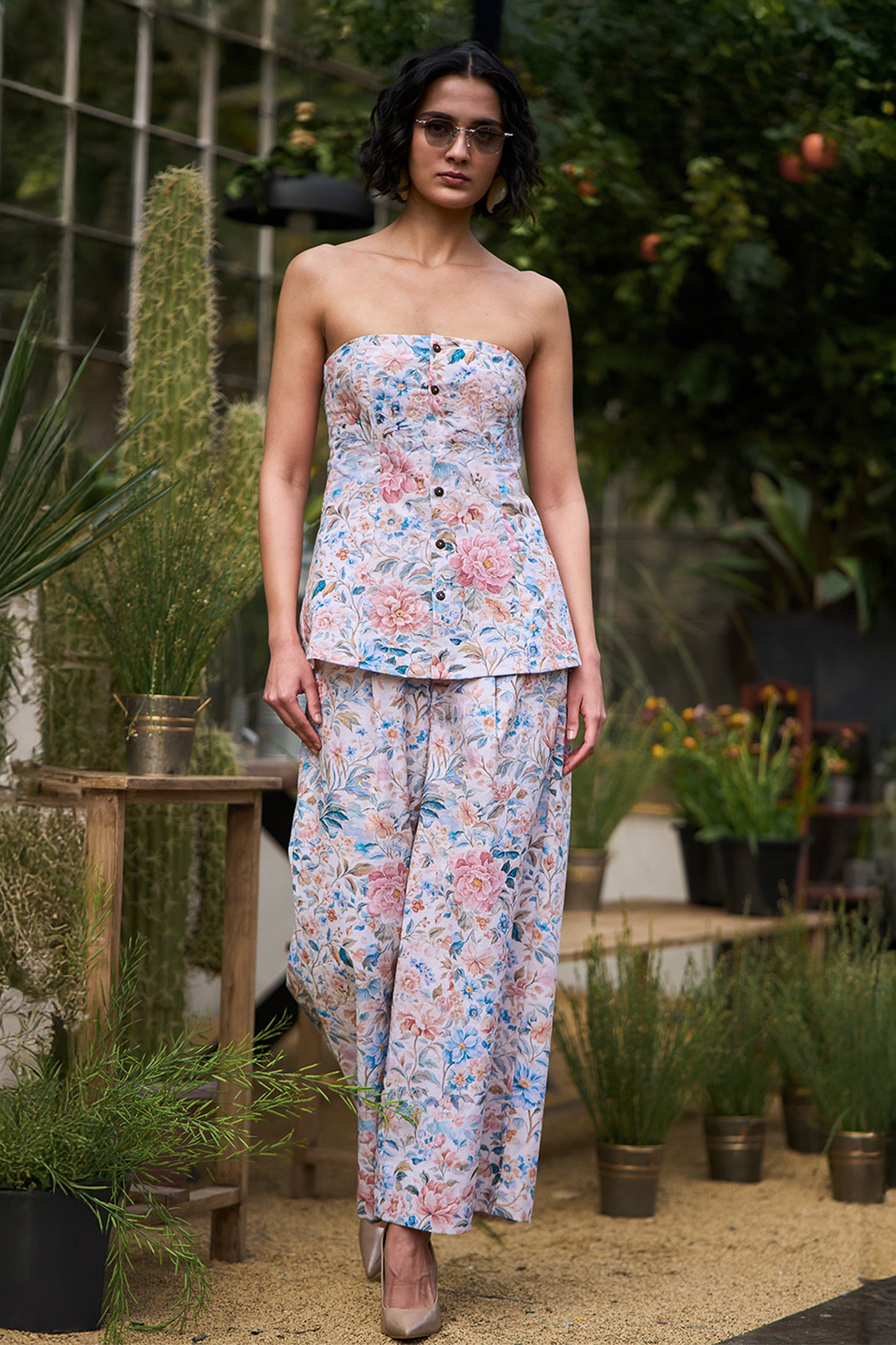 OFF-SHOULDER FLORAL PRINT TOP