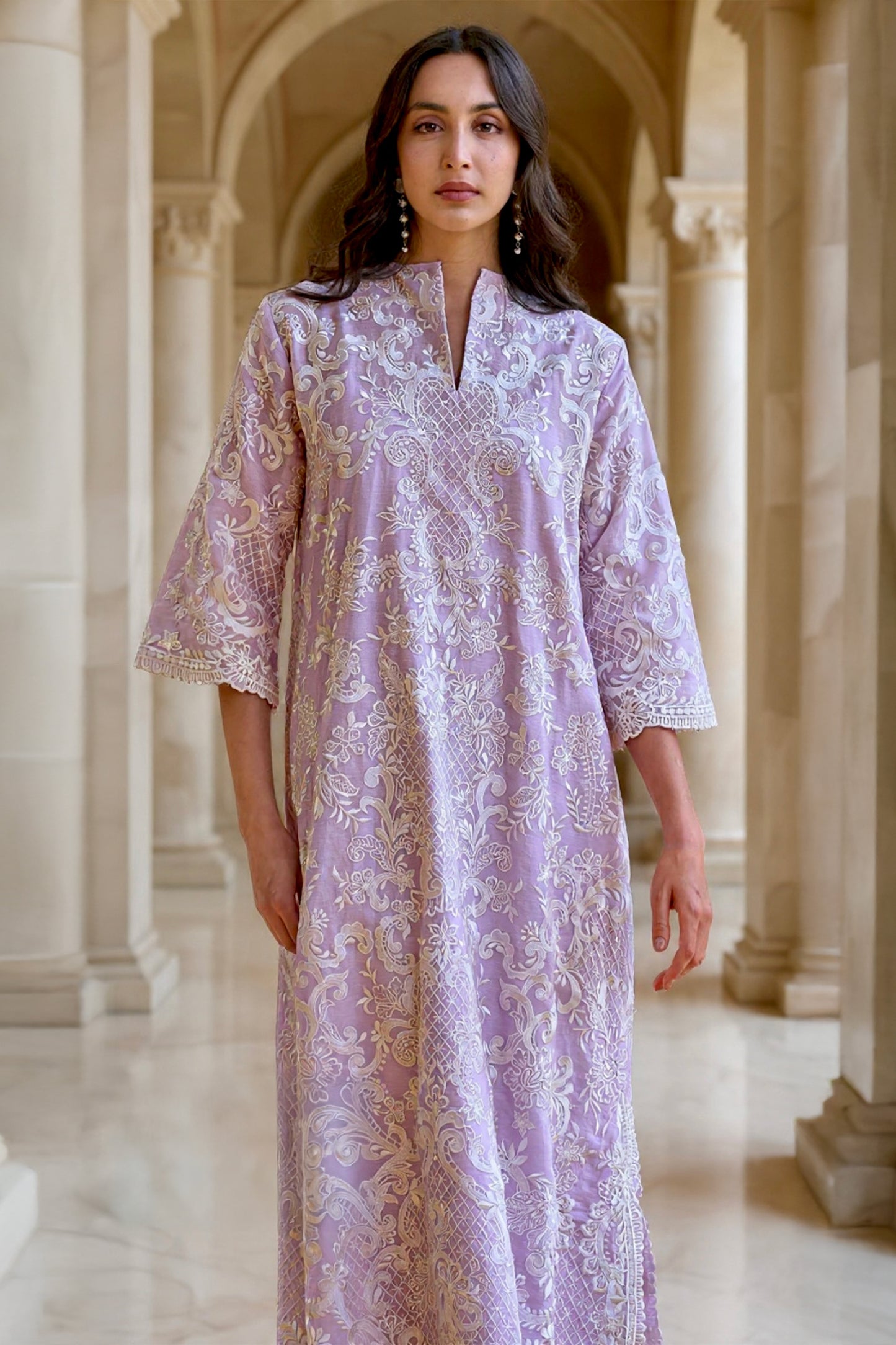 BAROQUE EMBROIDERED DRESS