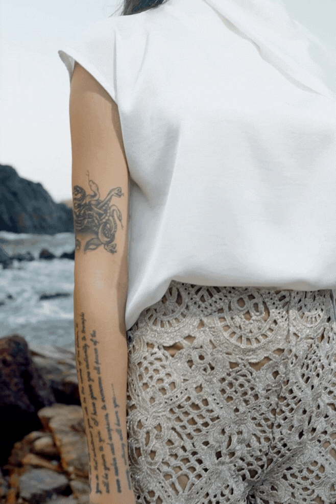 METALLIC LACE PANT - dash and dot dash and dot