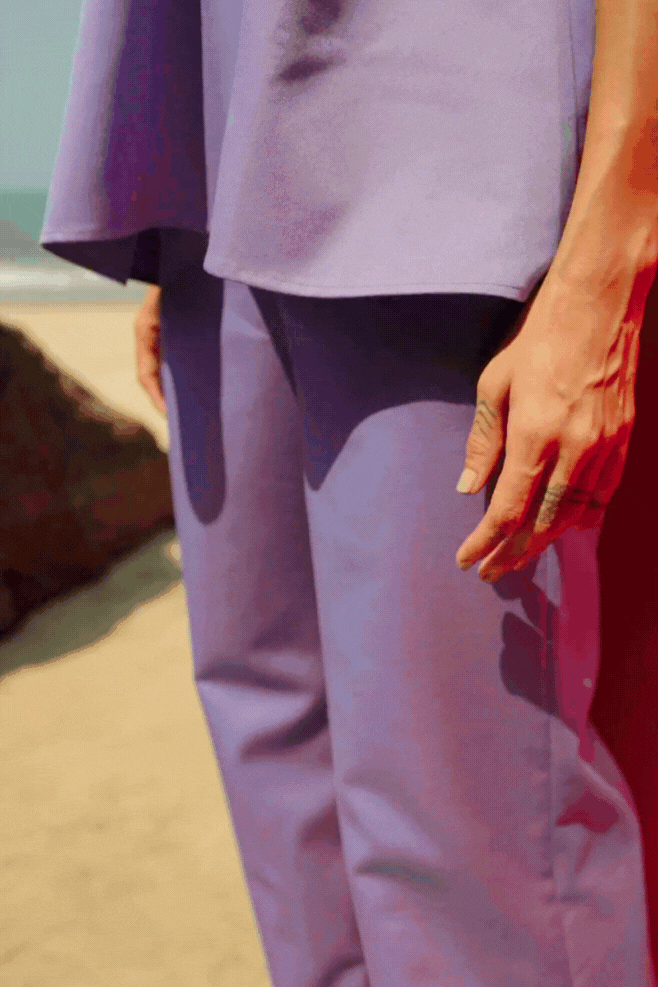 LAVENDER STRAIGHT PANT - dash and dot dash and dot