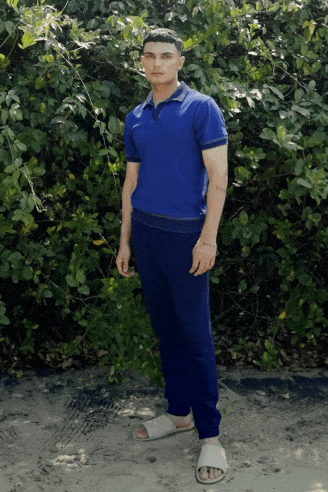 INDIGO JOGGER - dash and dot dash and dot