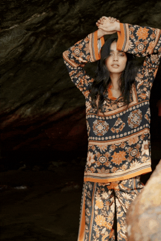 EARTH TONED PRINTED PANT - dash and dot dash and dot