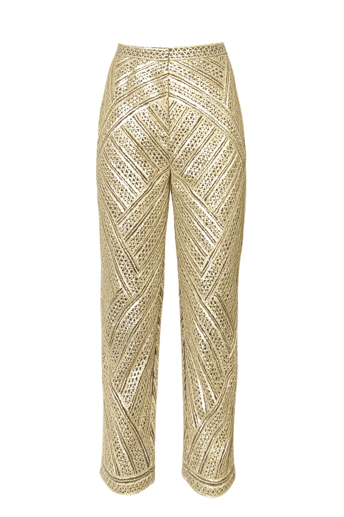 HIGH WAISTED GOTA EMBROIDERED PANT - dash and dot dash and dot