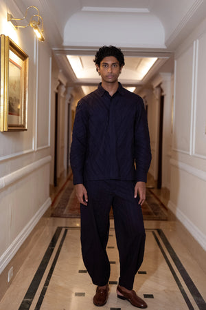 PINTUCK POPLIN SHIRT & PINTUCK BARREL PANT
