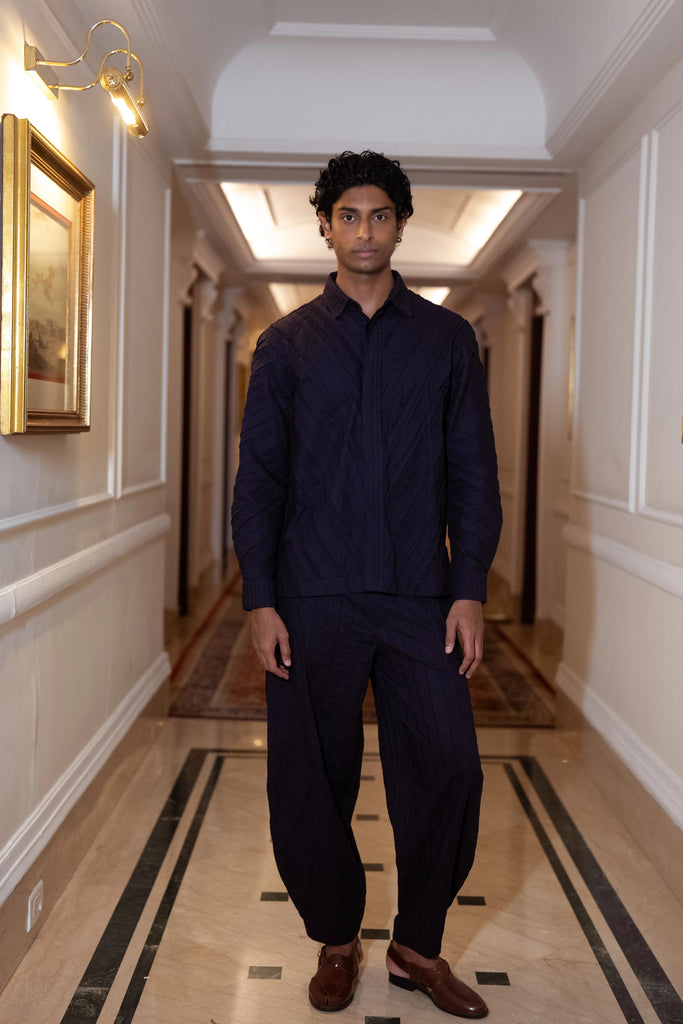 PINTUCK POPLIN SHIRT & PINTUCK BARREL PANT dash and dot