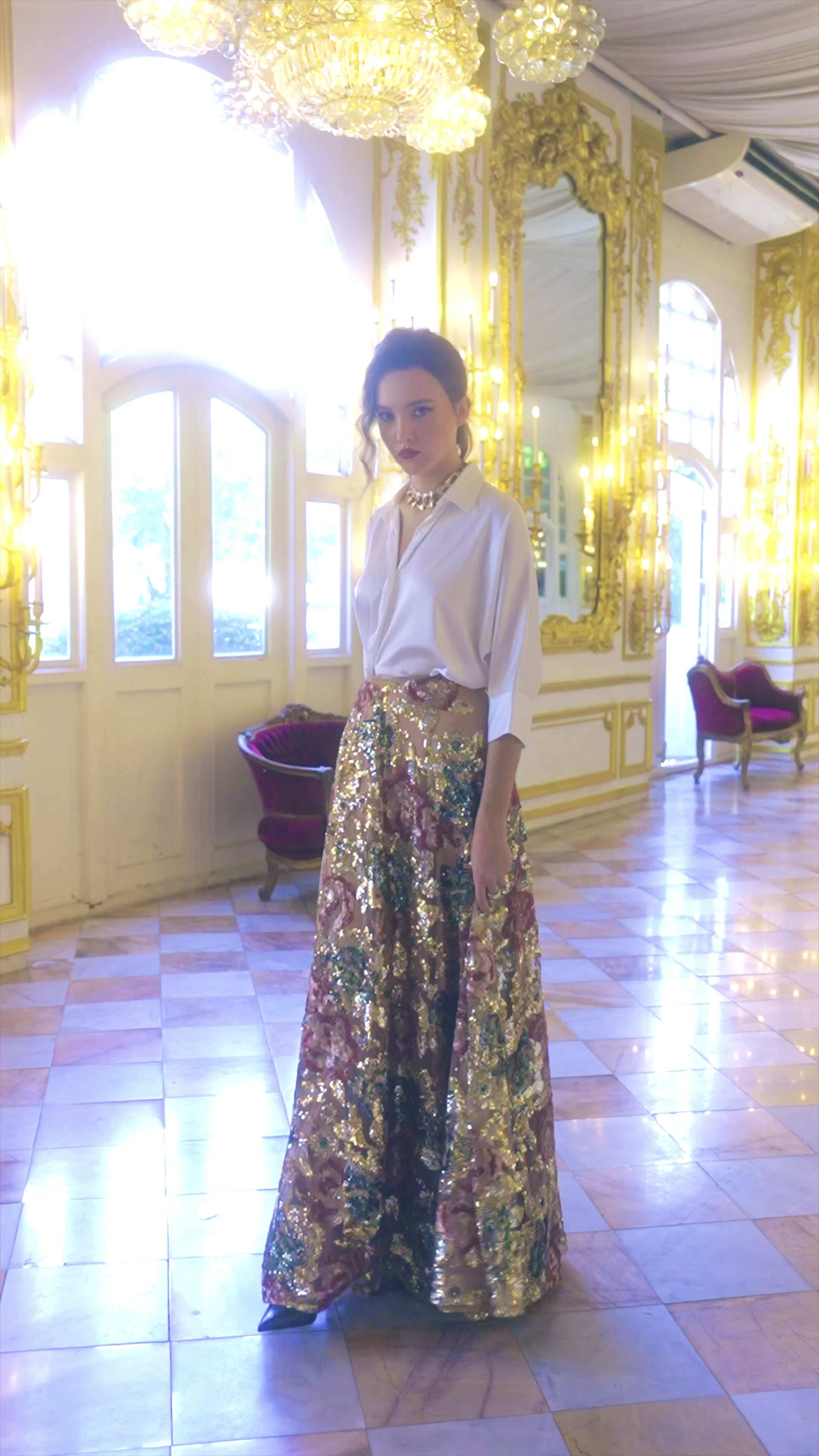 Dash and Dot - FLORAL SEQUIN MAXI SKIRT | Online Store – dash and dot