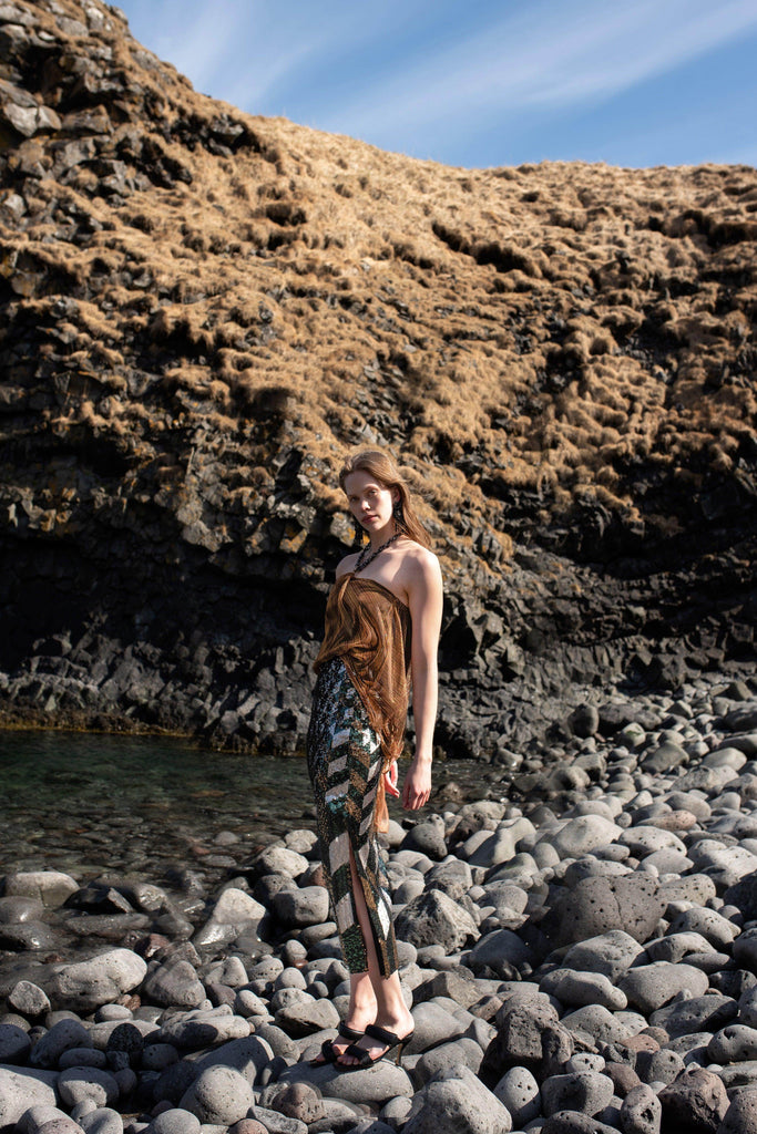 JEWEL TONE SEQUIN SKIRT - dash and dot dash and dot