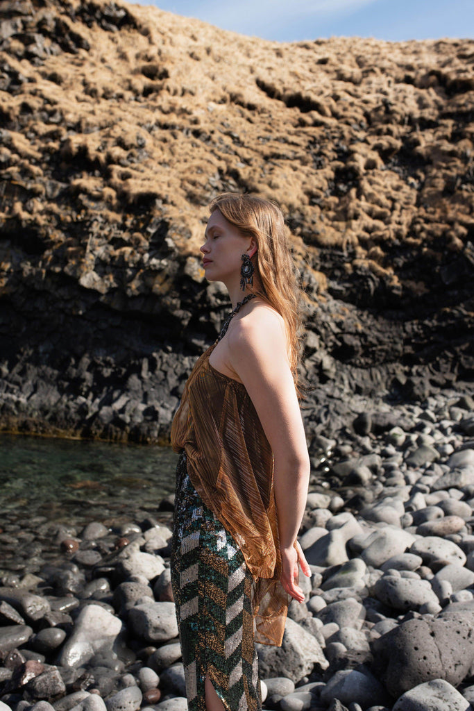 JEWEL TONE SEQUIN SKIRT - dash and dot dash and dot