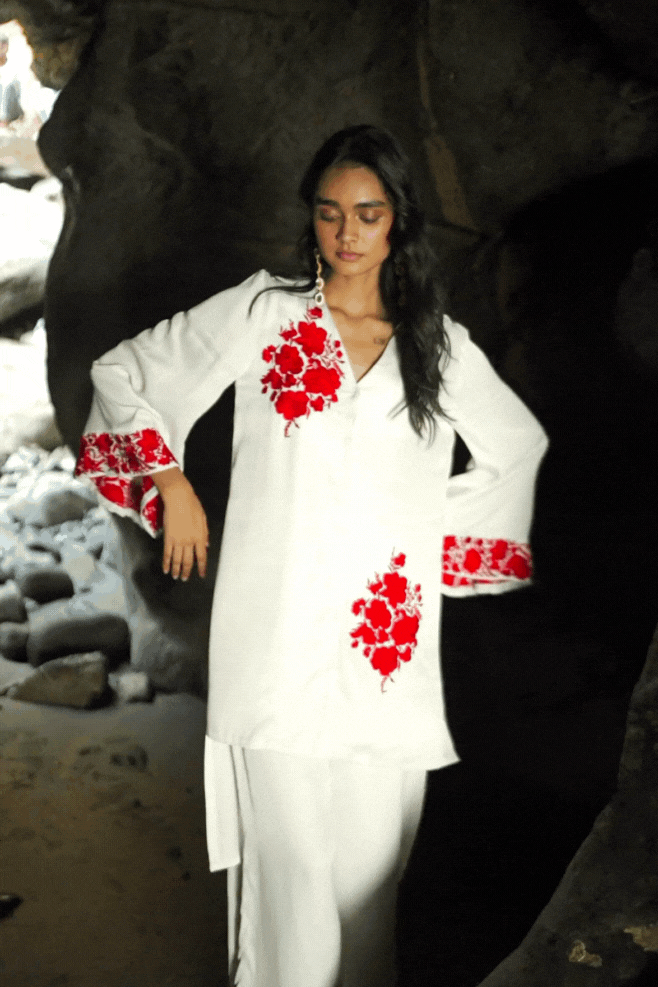 WHITE SATIN PANT - dash and dot