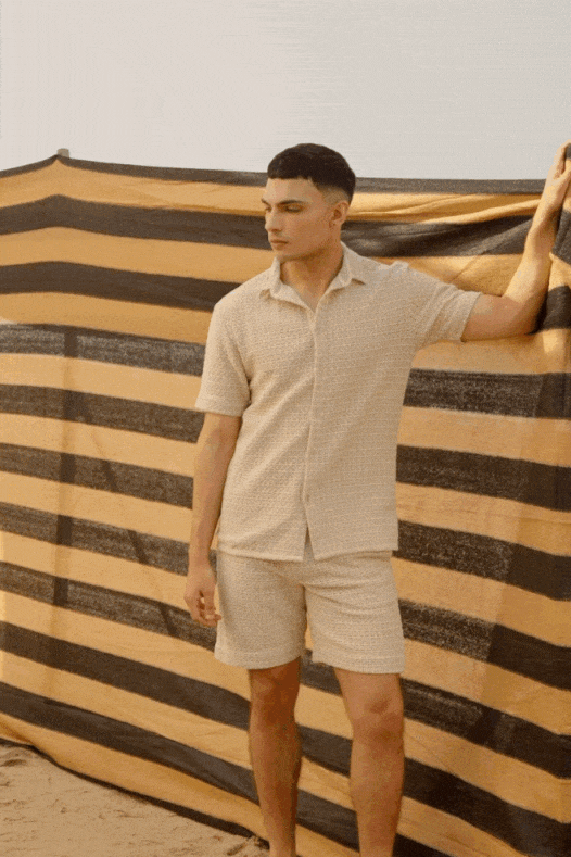 TEXTURED SHORTS SET - dash and dot dash and dot