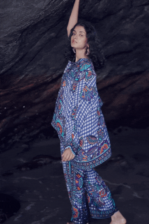 PRINTED CHECK BOXY SET - dash and dot dash and dot