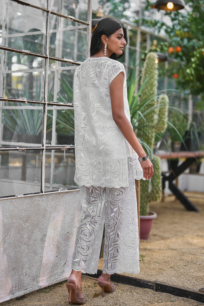 IVORY LACE PANT SET dash and dot