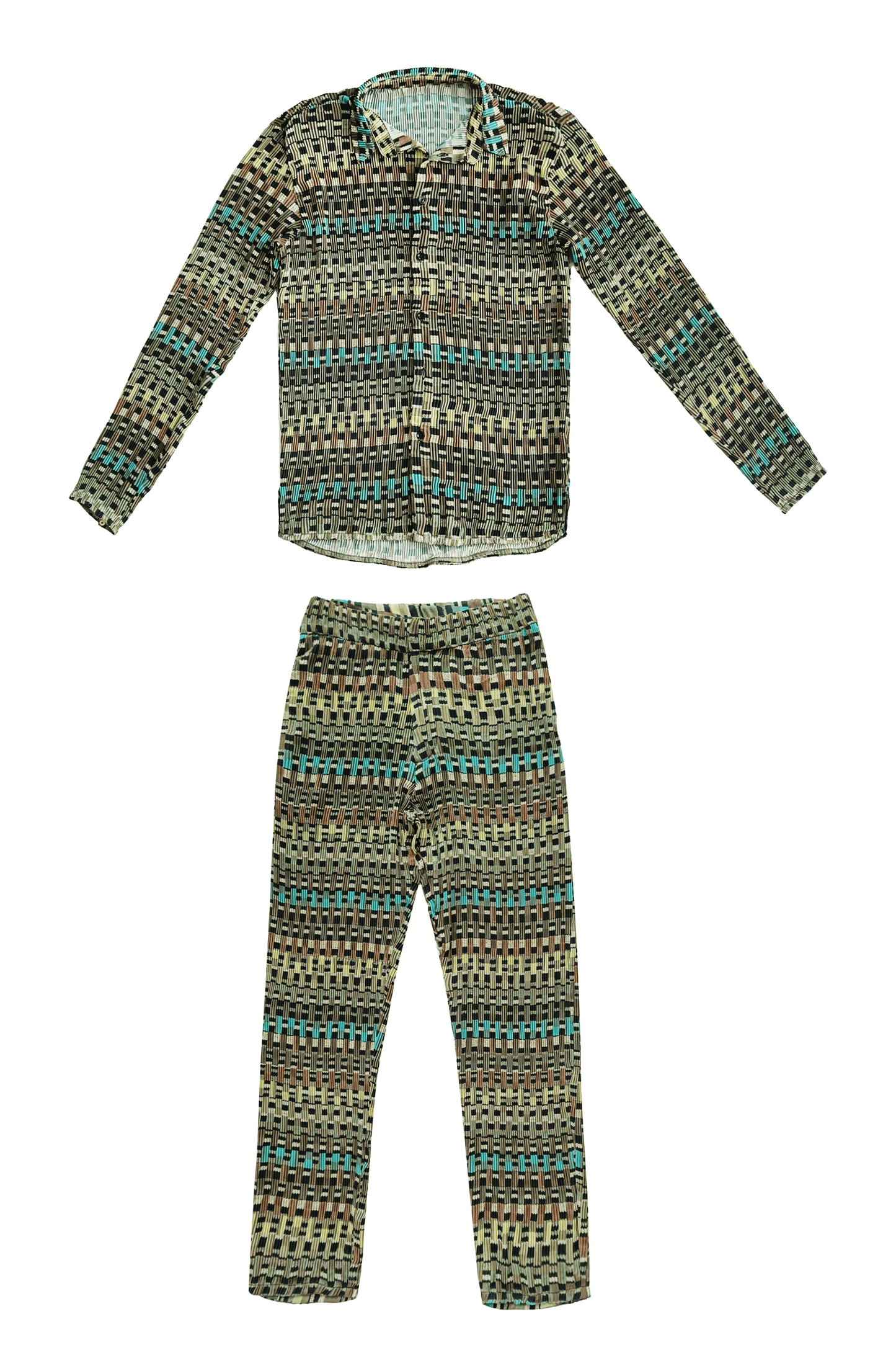 GEO PLEAT PANT SET - dash and dot