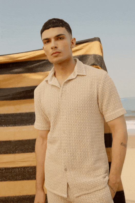 TEXTURED LACE SHIRT - dash and dot