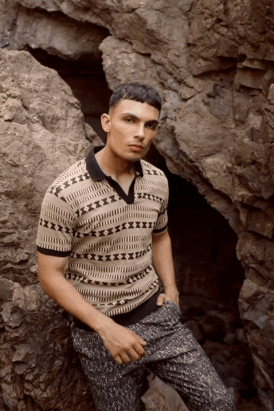 JACQUARD POLO - dash and dot