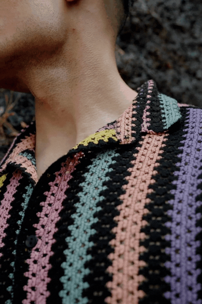 MULTI STRIPE TEXTURED SHIRT - dash and dot