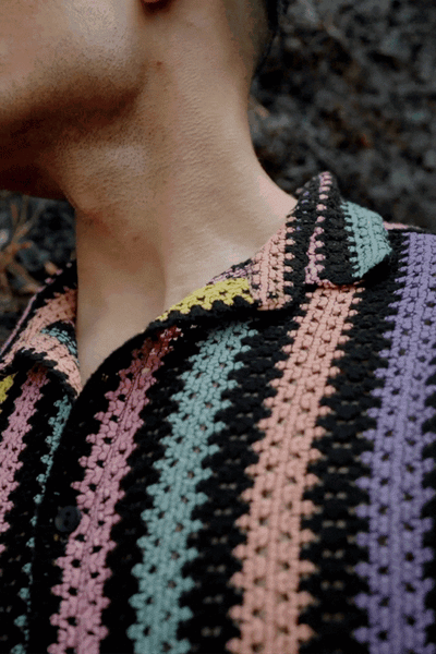 MULTI STRIPE TEXTURED SHIRT - dash and dot