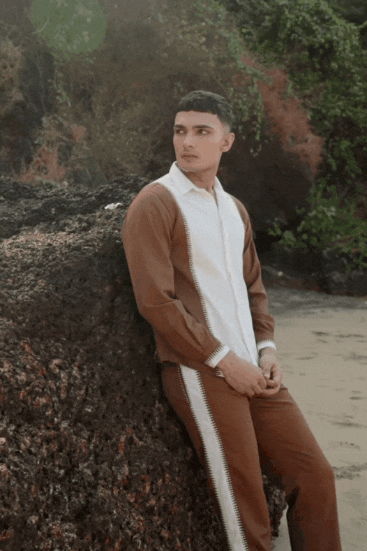 STITCHED & BLOCKED SHIRT - dash and dot dash and dot