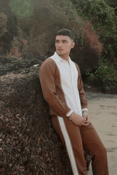 STITCHED & BLOCKED SHIRT - dash and dot