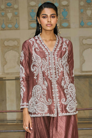 SILVER SIENNA EMBROIDERED TOP - dash and dot