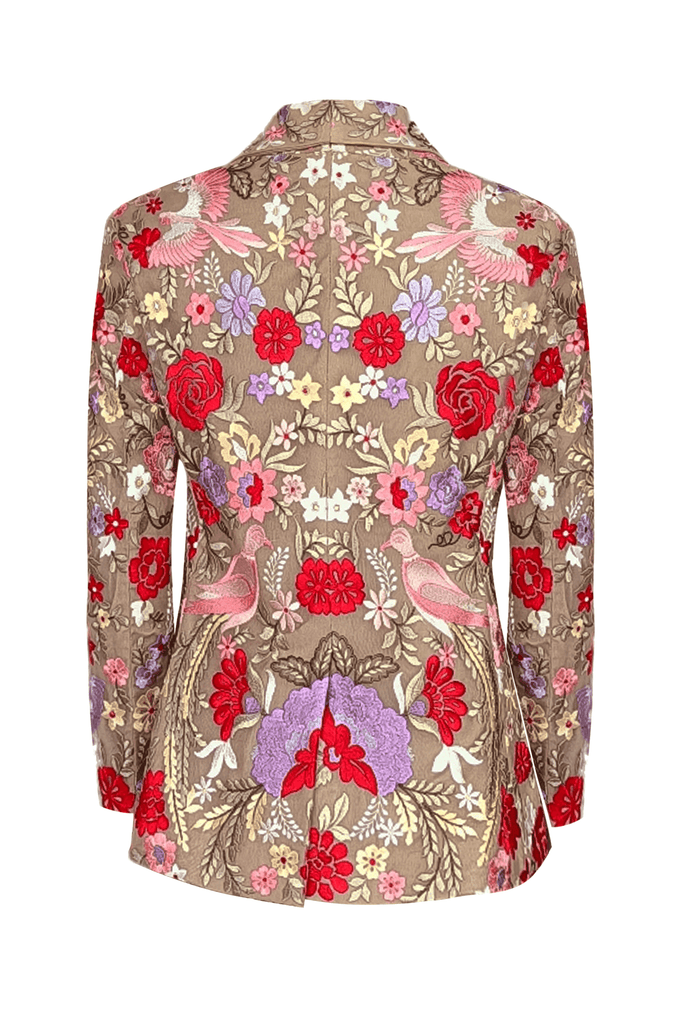 MULTICOLOUR EMBROIDERED FLORAL BLAZER - dash and dot dash and dot
