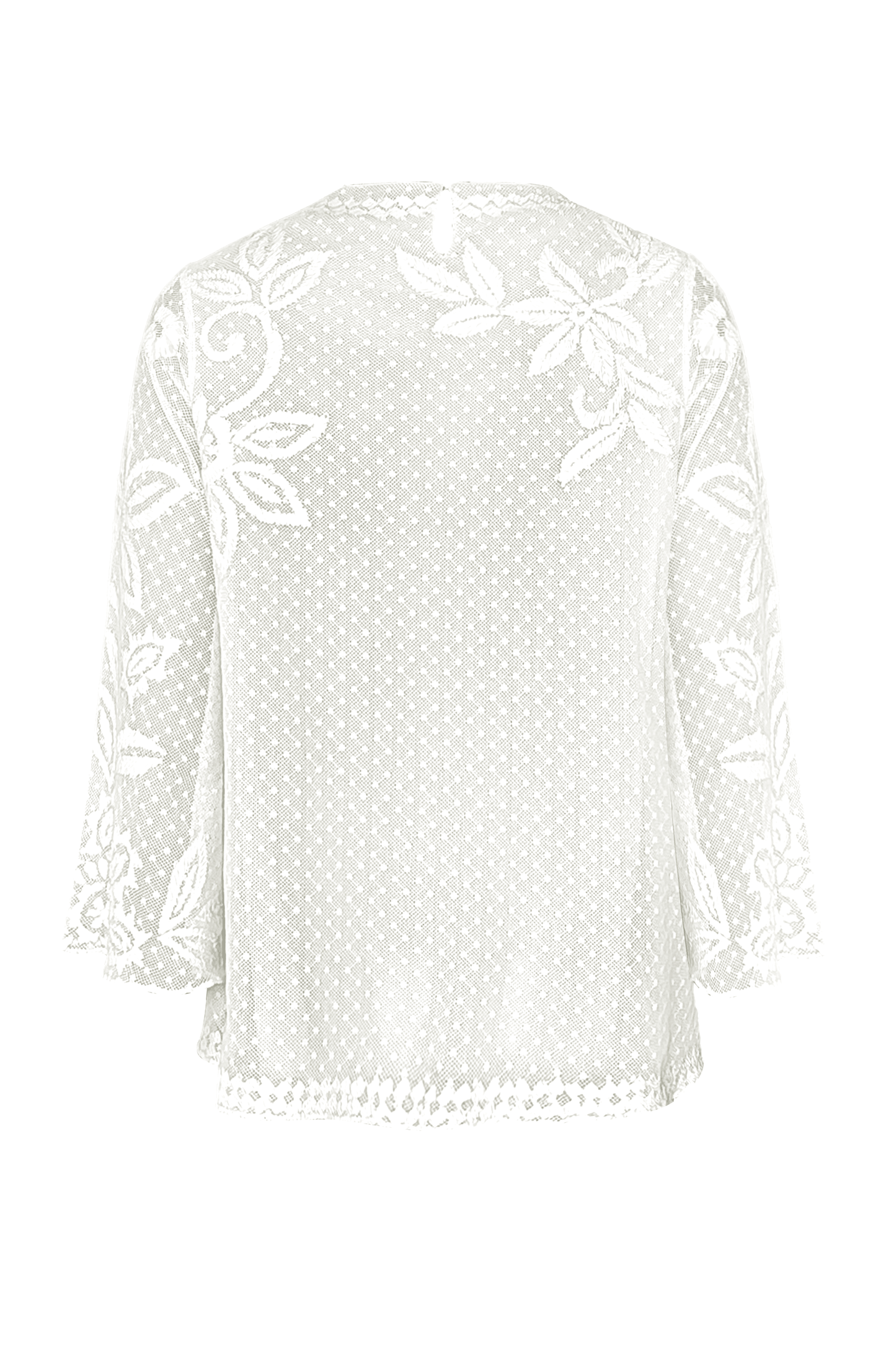 WHITE RIBBON EMBROIDERED TOP - dash and dot