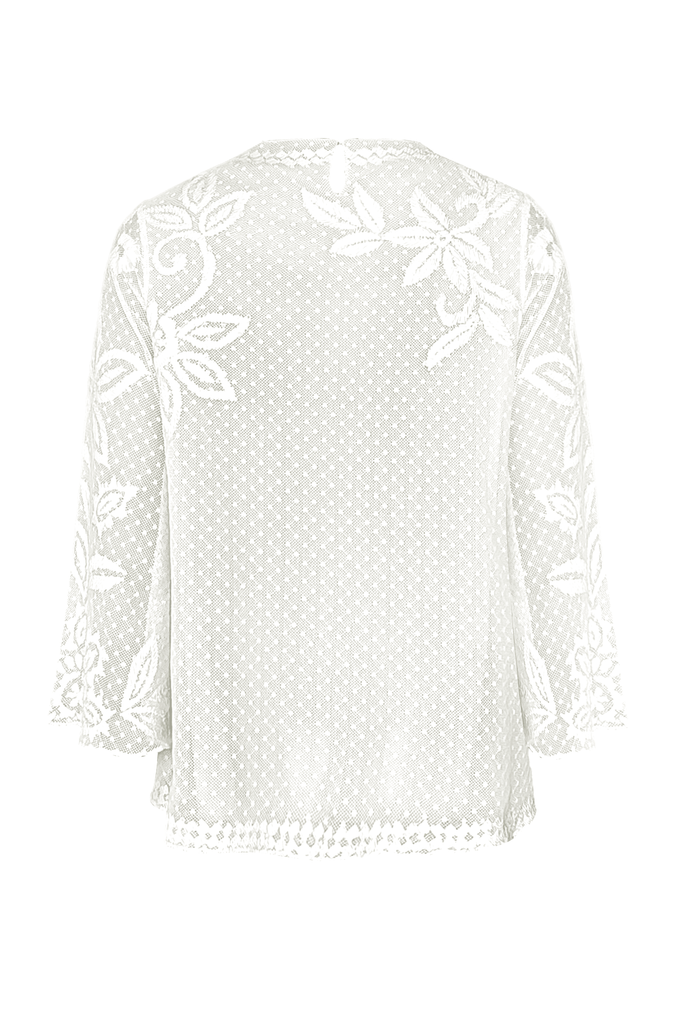 WHITE RIBBON EMBROIDERED TOP - dash and dot dash and dot
