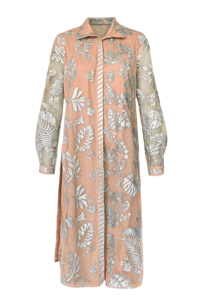 METALLIC BADLA STITCH LONGLINE TOP - dash and dot