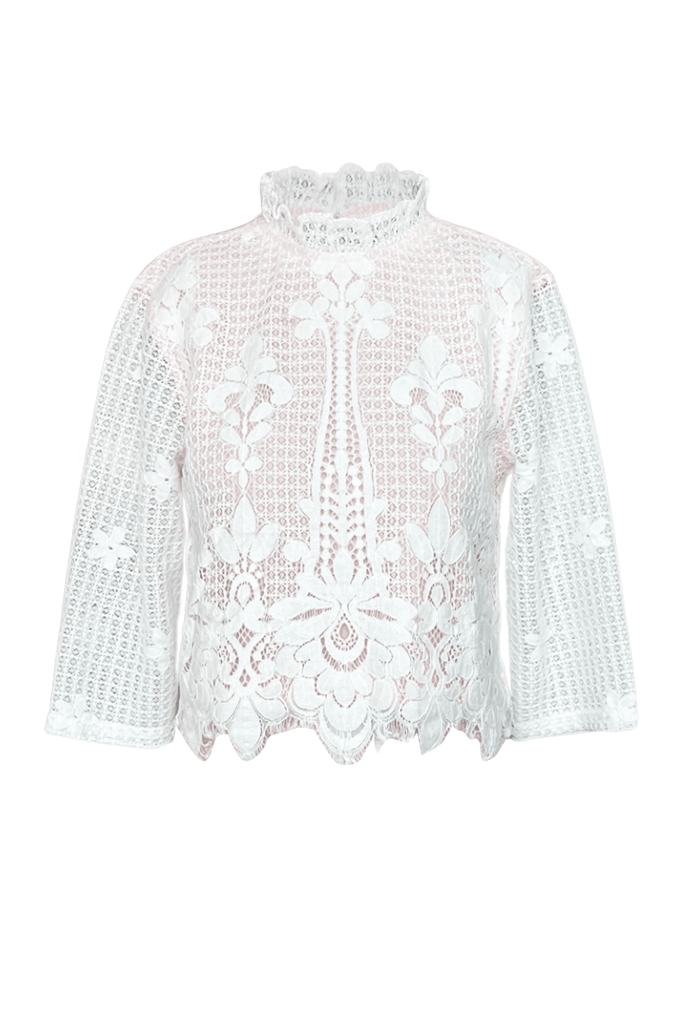 SCALLOPED LACE TOP - dash and dot dash and dot