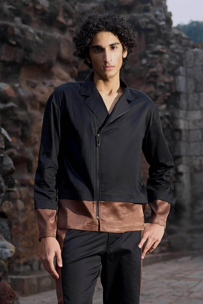 ZIP BLOCKED SHIRT - dash and dot dash and dot