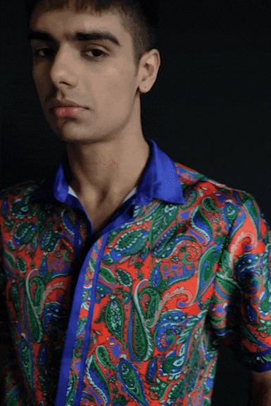 PAISLEY BORDER SHIRT - dash and dot dash and dot