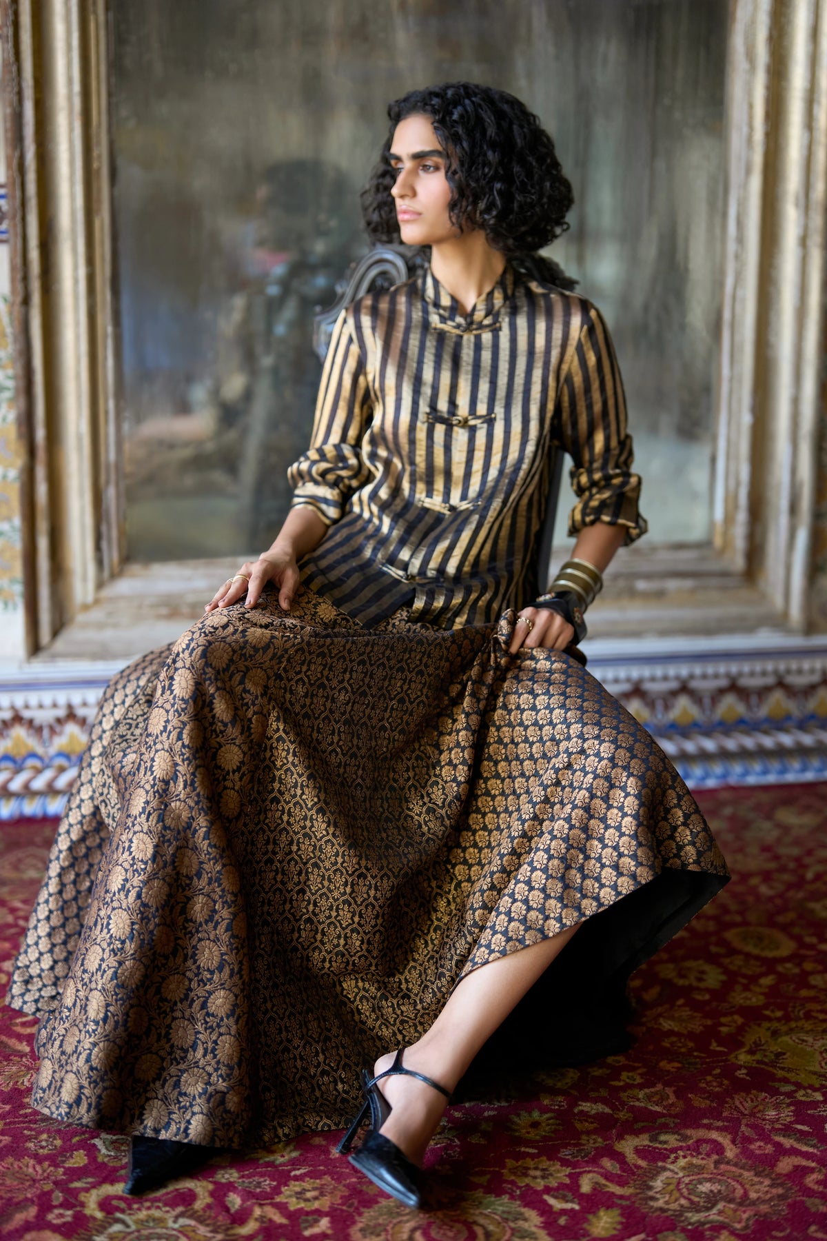 Benares Tissue Striped Shirt