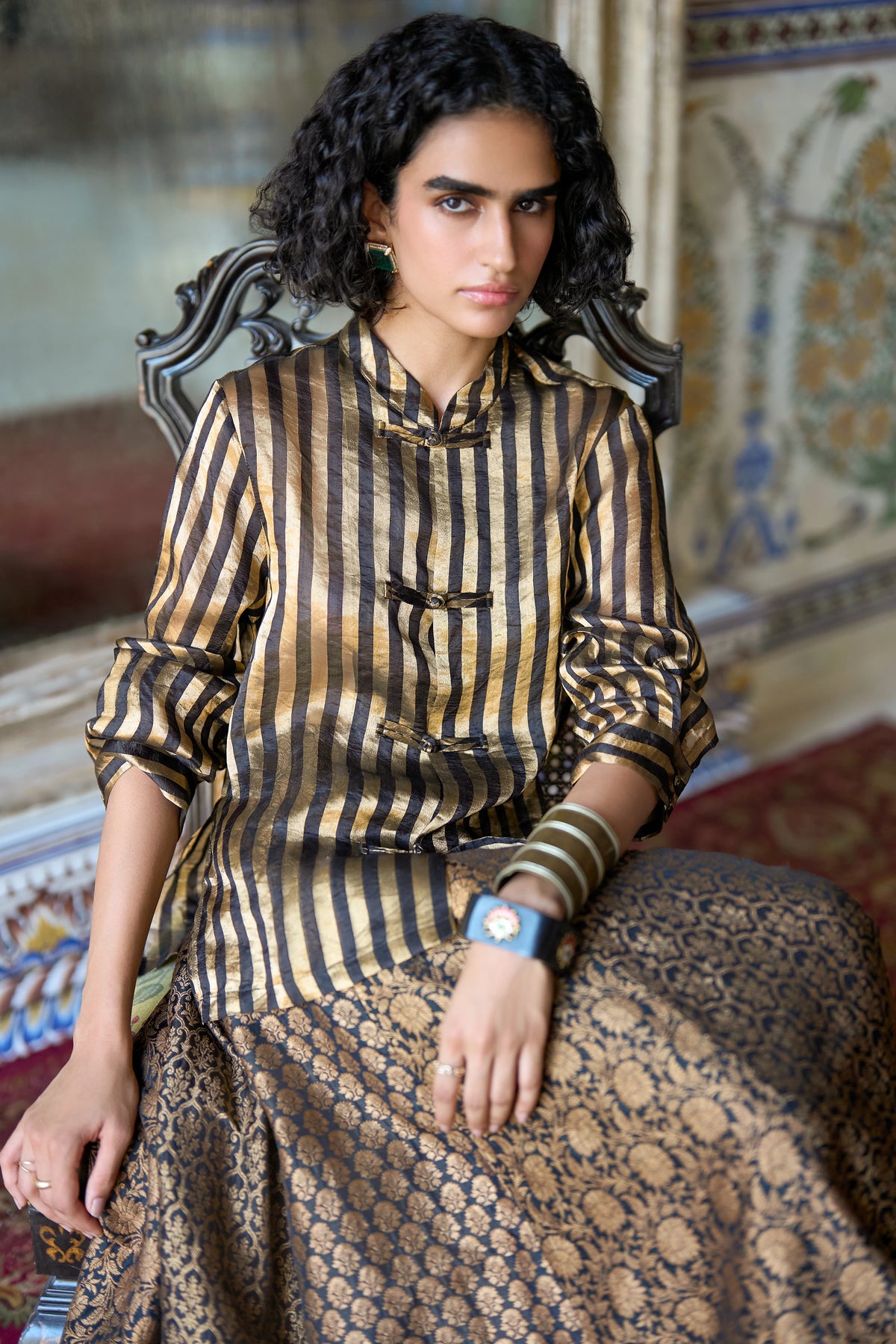 Benares Tissue Striped Shirt