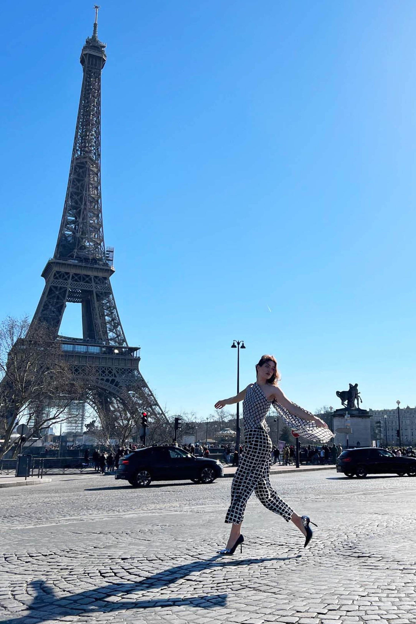 CHECK SCARF SET - dash and dot