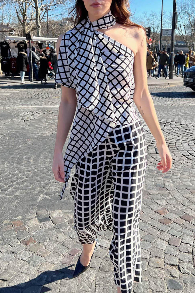 CHECK SCARF SET - dash and dot dash and dot