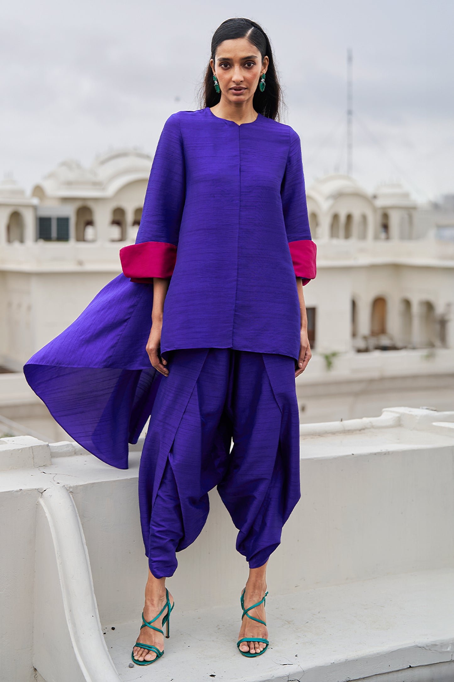 ROYAL BLUE TULIP DHOTI PANT