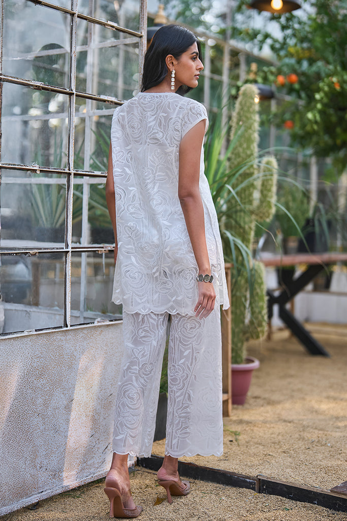 IVORY LACE PANT SET dash and dot