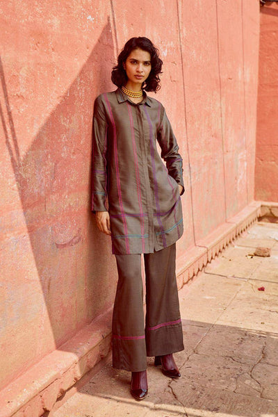 GEOMETRIC EMBROIDERED PANT SET - dash and dot