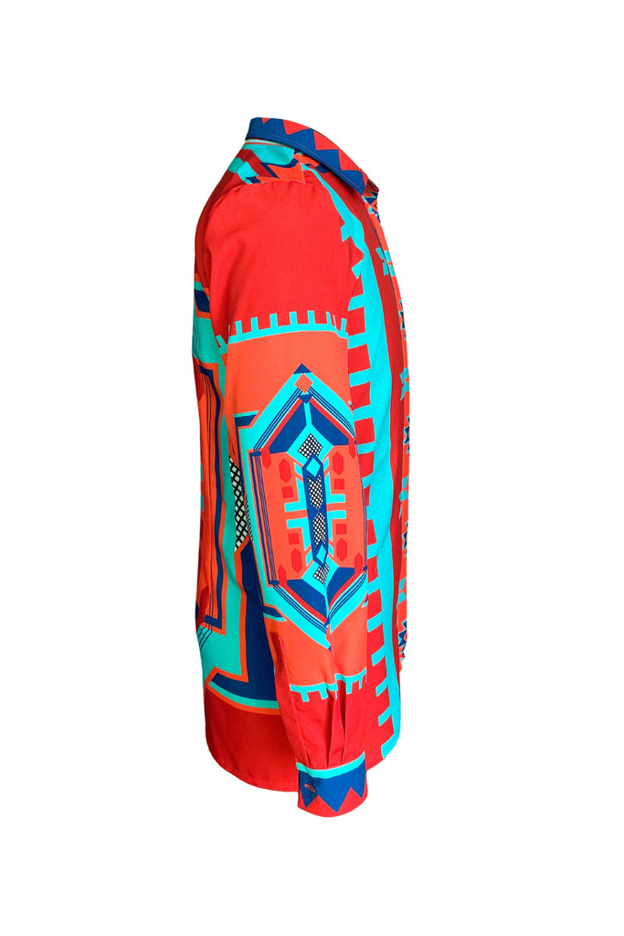 TRIBAL PRINTED SHIRT - dash and dot dash and dot