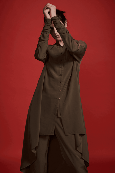 MILITARY GREEN TAPERED PANTS - dash and dot