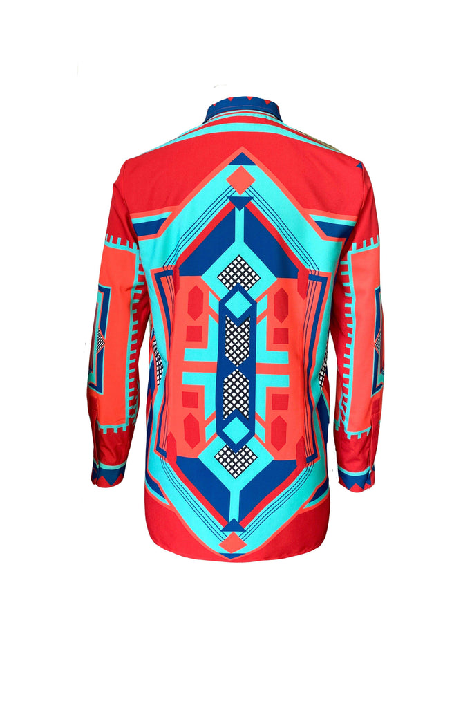 TRIBAL PRINTED SHIRT - dash and dot dash and dot