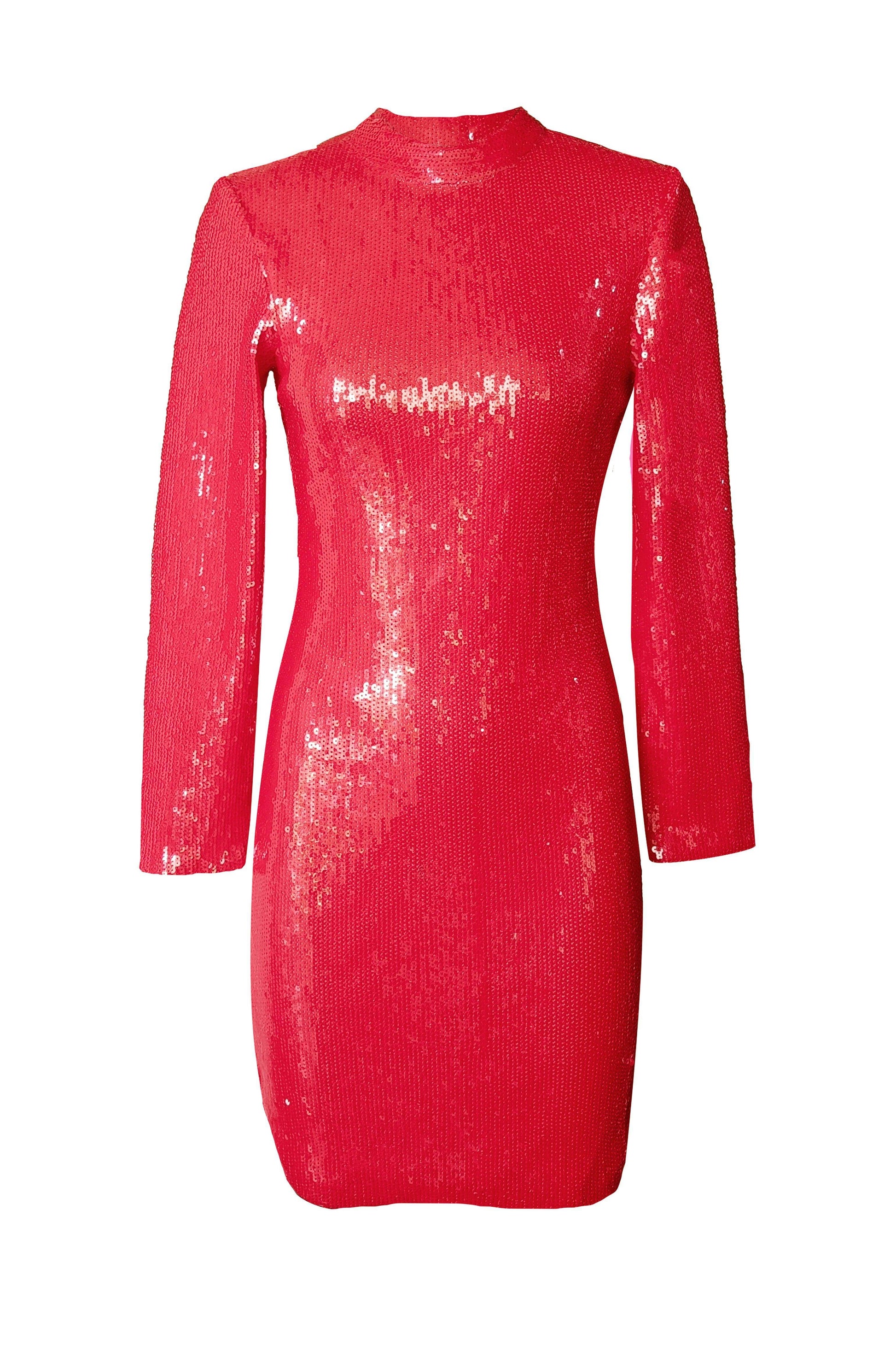 RED SEQUIN DRESS - dash and dot