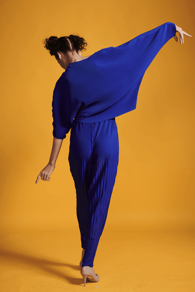 IRREGULAR PLEAT DRUM PANT - dash and dot dash and dot